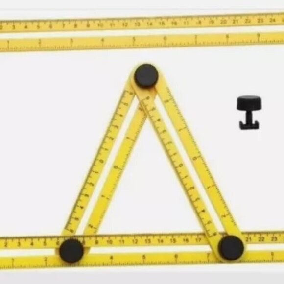 Haus Bell Measuring Layout Tools Multi-Angle Template Ruler Yellow 2-Pack New - Picture 8 of 12